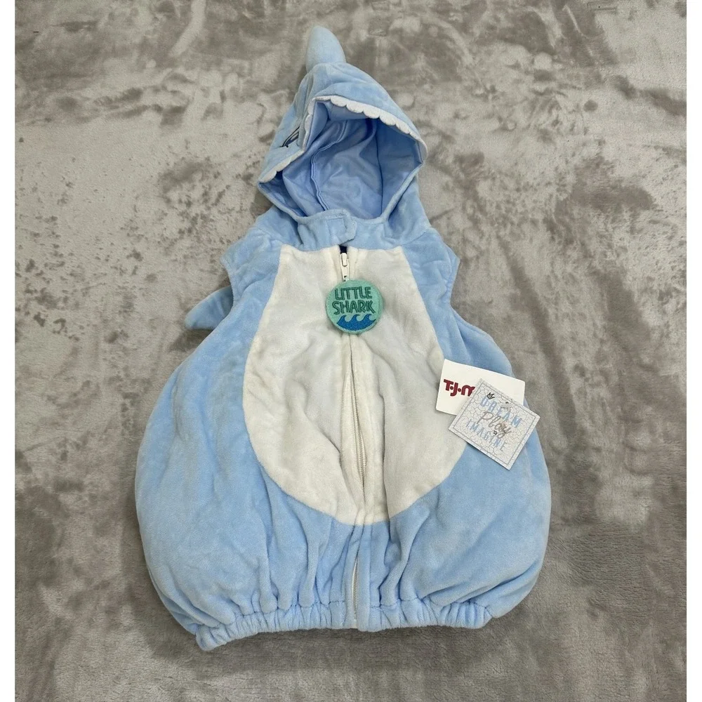Infant Baby Shark Pullover Costume Photowear Size‎ 6-9 Months Light Blue NWT